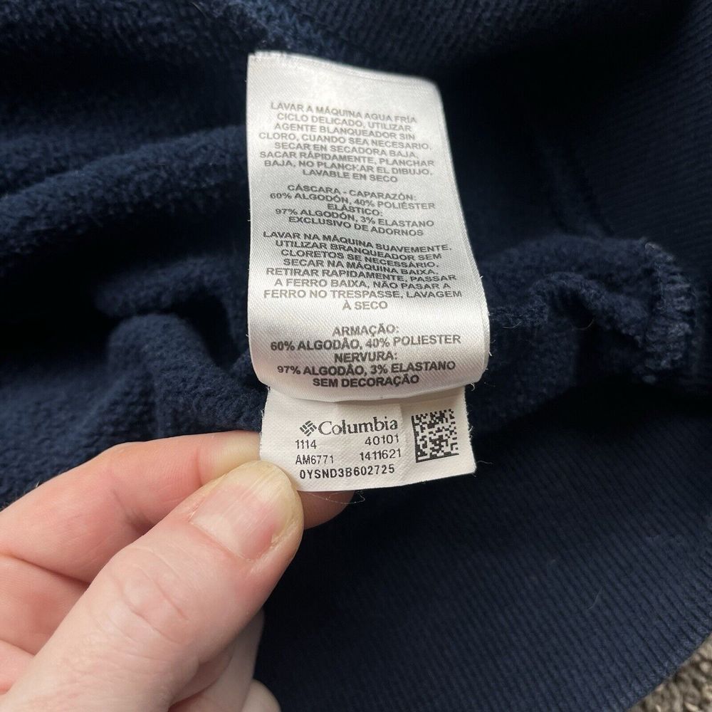 Columbia Hart Mountain Half Zip Shirt Long Sleeve Navy Blue Pullover Men's XXL - Picture 10 of 16